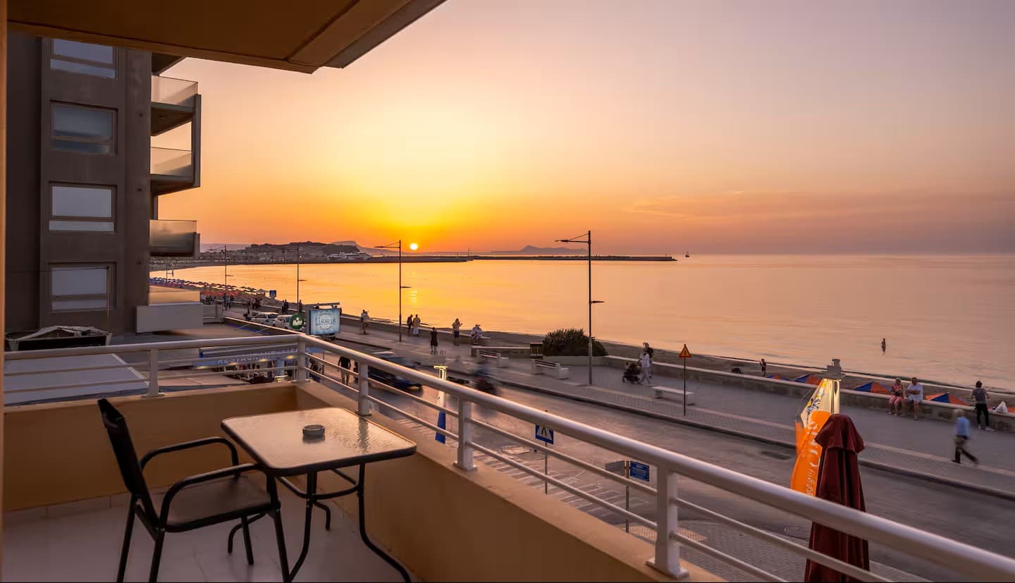 The seafront building on Rethymno beach